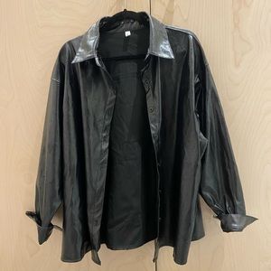 FAUX LEATHER SHACKET